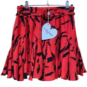 NWT‎ BUDDY LOVE Red and Black Women's Skirt Sz s